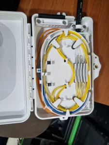 sistronic instalación fibra óptica edificios odf bandeja empalme