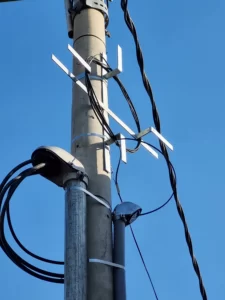 sistronic instalación fibra óptica tendido aéreo